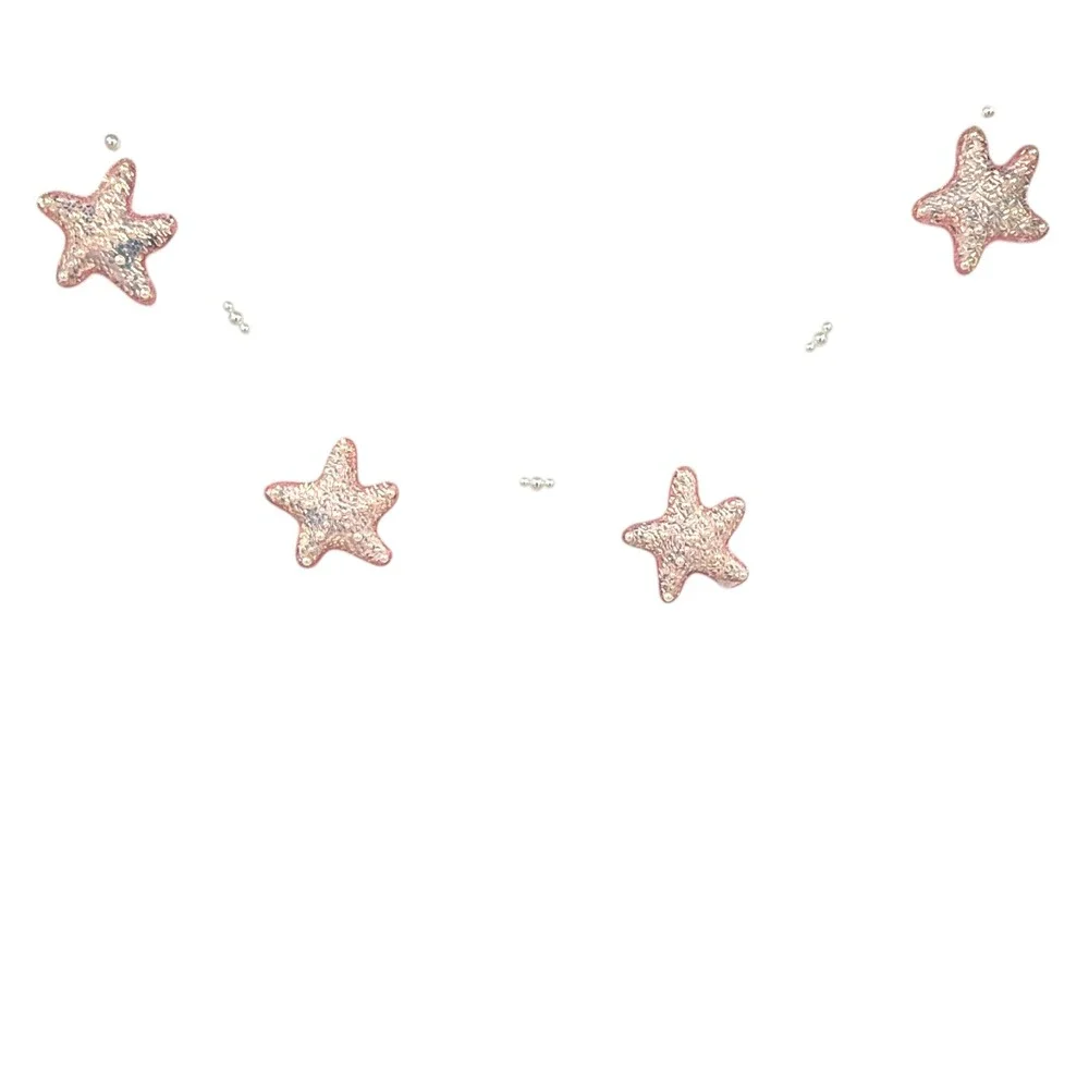 December Diamonds Coral Pink Sequin Starfish Garland Pearl‎ Beach 2 packs